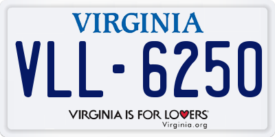 VA license plate VLL6250