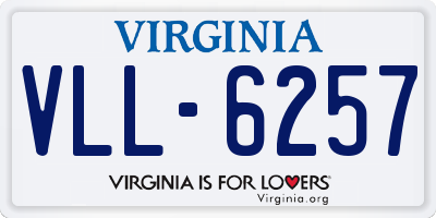 VA license plate VLL6257