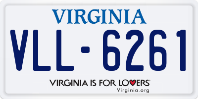 VA license plate VLL6261