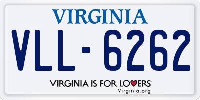 VA license plate VLL6262