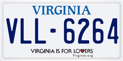 VA license plate VLL6264