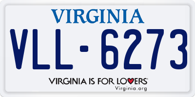 VA license plate VLL6273