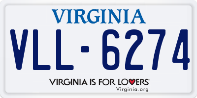 VA license plate VLL6274