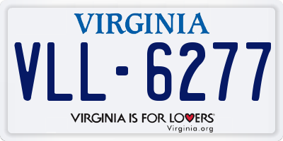 VA license plate VLL6277