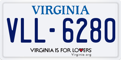 VA license plate VLL6280