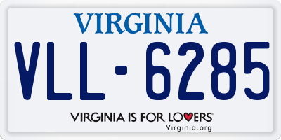 VA license plate VLL6285