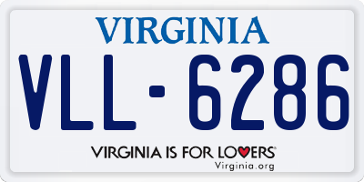 VA license plate VLL6286