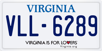 VA license plate VLL6289