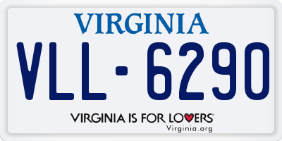 VA license plate VLL6290