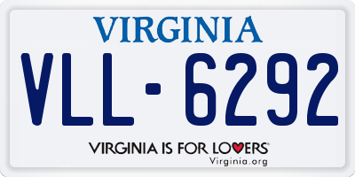 VA license plate VLL6292