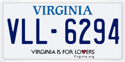 VA license plate VLL6294