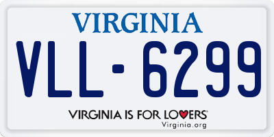 VA license plate VLL6299