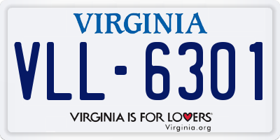 VA license plate VLL6301