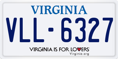 VA license plate VLL6327