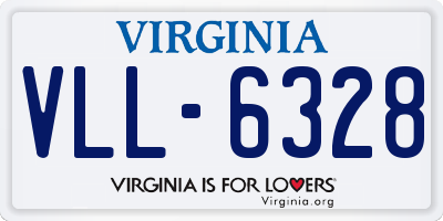 VA license plate VLL6328