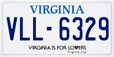 VA license plate VLL6329