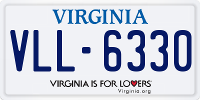 VA license plate VLL6330