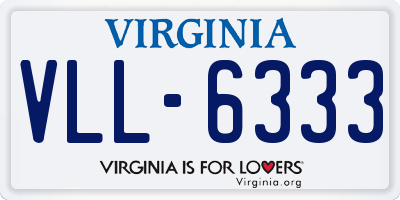 VA license plate VLL6333