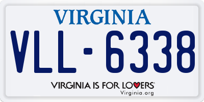 VA license plate VLL6338