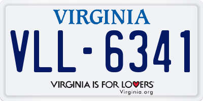 VA license plate VLL6341