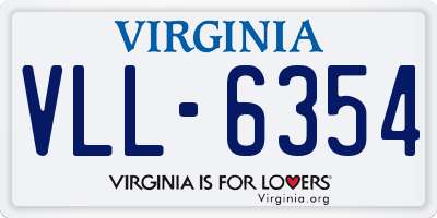 VA license plate VLL6354