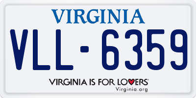 VA license plate VLL6359