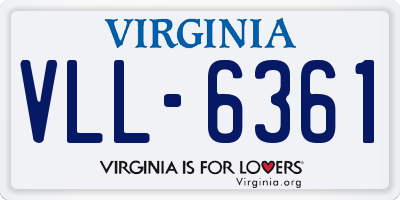 VA license plate VLL6361