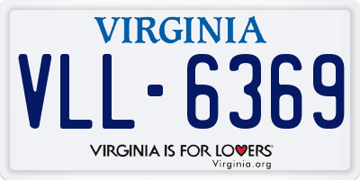 VA license plate VLL6369