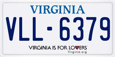 VA license plate VLL6379