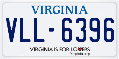 VA license plate VLL6396