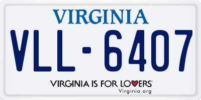 VA license plate VLL6407