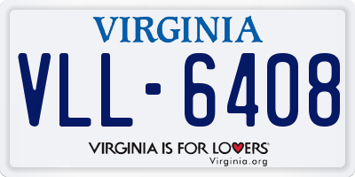 VA license plate VLL6408