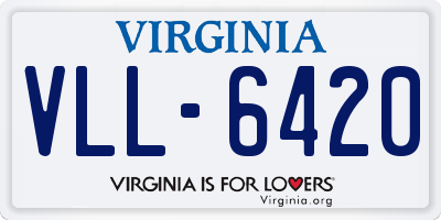 VA license plate VLL6420