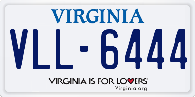 VA license plate VLL6444