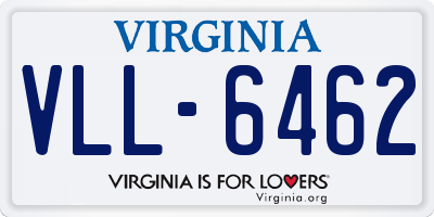 VA license plate VLL6462