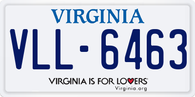 VA license plate VLL6463