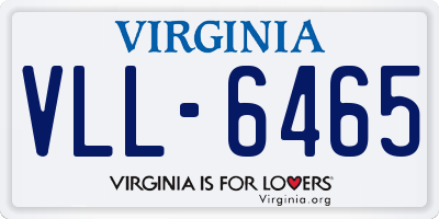 VA license plate VLL6465