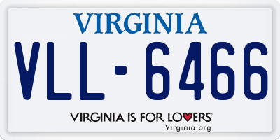 VA license plate VLL6466