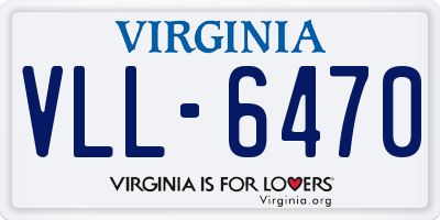 VA license plate VLL6470