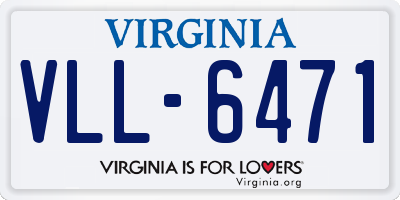 VA license plate VLL6471