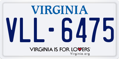 VA license plate VLL6475