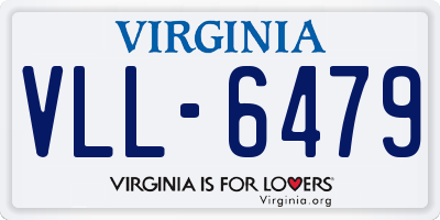 VA license plate VLL6479