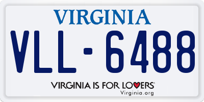 VA license plate VLL6488