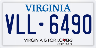 VA license plate VLL6490