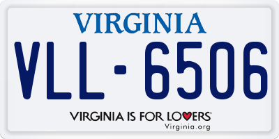 VA license plate VLL6506