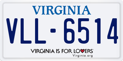 VA license plate VLL6514