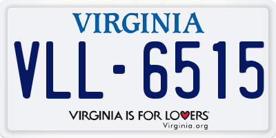 VA license plate VLL6515