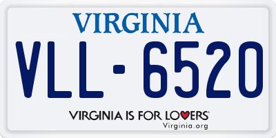 VA license plate VLL6520