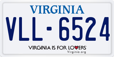 VA license plate VLL6524