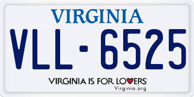 VA license plate VLL6525